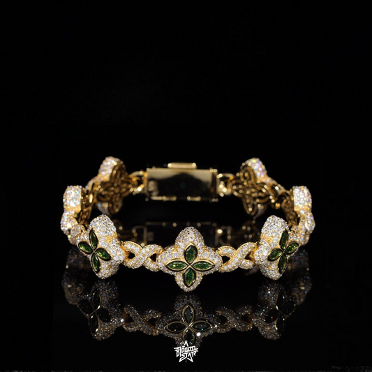 high quality Bloodstar Gold Four Leaf Clover Bracelet (PRE ORDER)(24H Shipping)