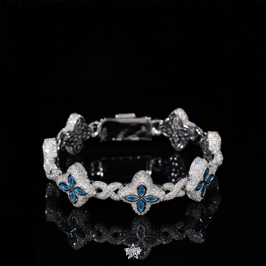 high quality Bloodstar Blue Four Leaf Clover Bracelet (24H Shipping)